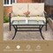 Costway 2 PCS Patio Loveseat with Coffee Table Outdoor Sofa Bench with Cushions